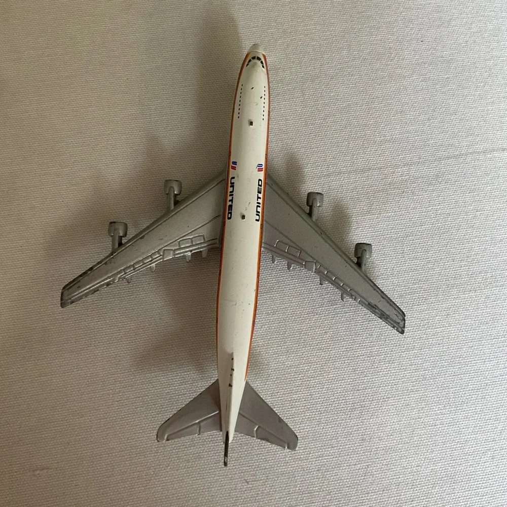 Ertl United Airlines Boeing 747 Diecast Airplane Saul Bass Livery Toy Vintage